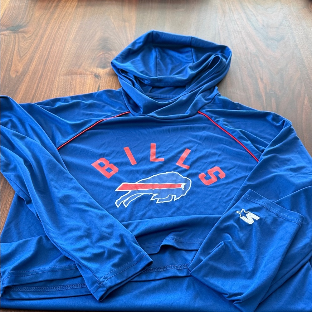 STARTER Blue Hoodie with Red Accents
